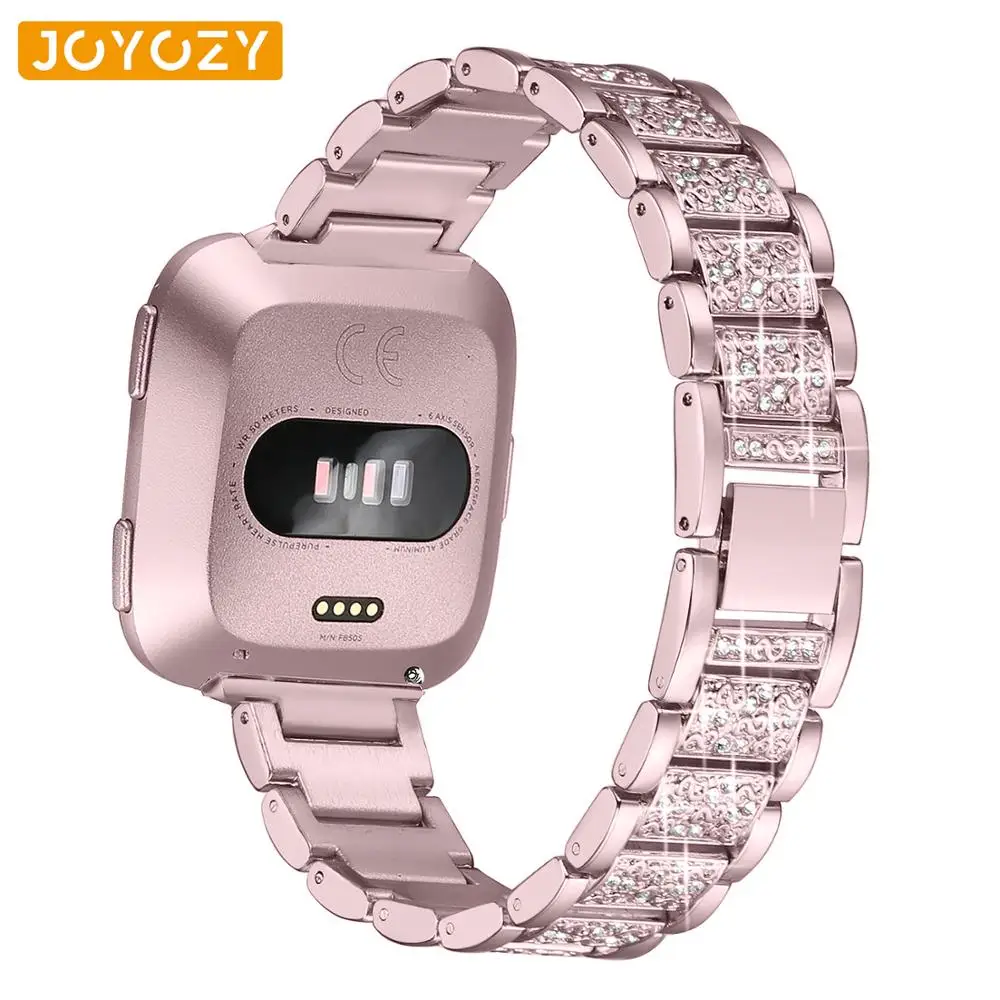 Металлические браслеты Joyozy со стразами для Fitbit Versa versa2 аксессуары с Стразы fit bit |