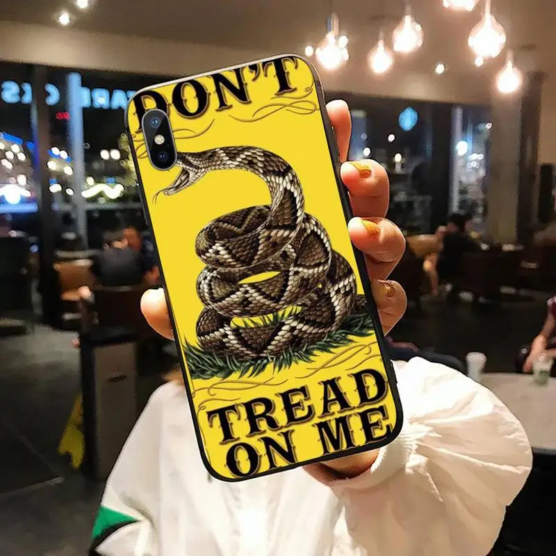 

Dont Tread On Me No Step on Snek Phone Case for iPhone 11 12 pro XS MAX 8 7 6 6S Plus X 5S SE 2020 XR mobile funda