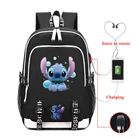 disney stitch travel bag school bag usb charging oxford backpack lilo and stitch teenagers backpack laptop bag birthday gift