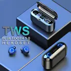 Беспроводные наушники F9 TWS Bluetooth 5,0, наушники со светодиодным дисплеем и внешним аккумулятором 3500 мА  ч, гарнитура с микрофоном для телефонов iOSAndroid