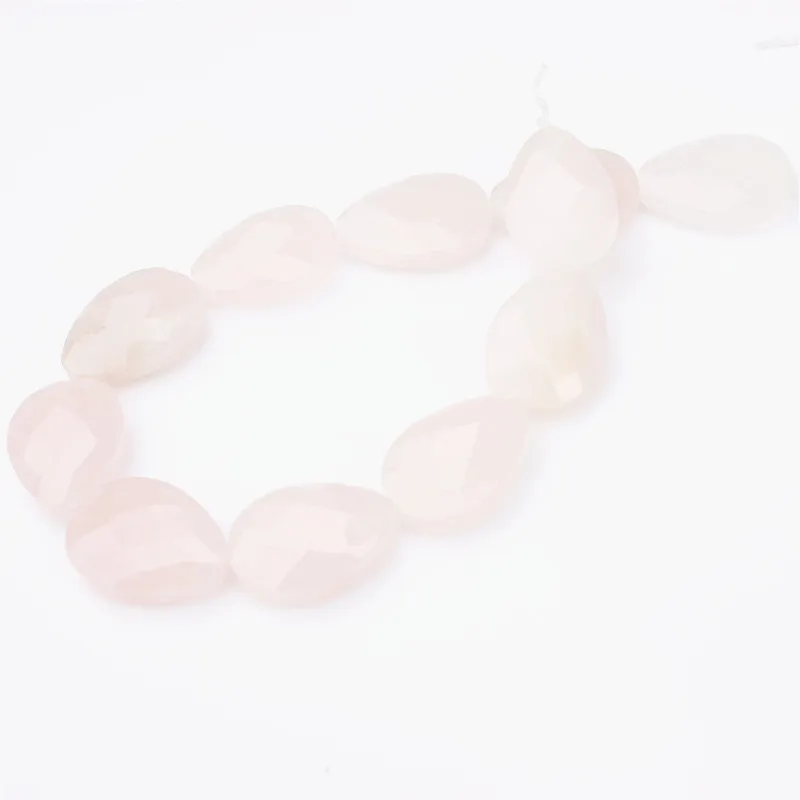 

16 16MM Pink Crystal Natural Gem Round Loose Faceted Beads Flat Beads For Bracelets Necklaces DIY