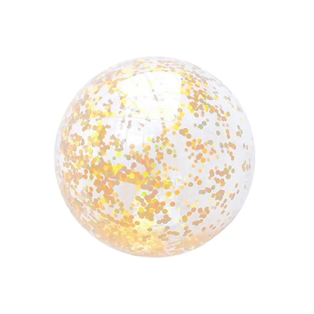 

Пляжный шар с блестками, надувные блестящие мячи для бассейна, экологически чистые игрушки из ПВХ для игр, сверкающие мячи с семейным подарк...