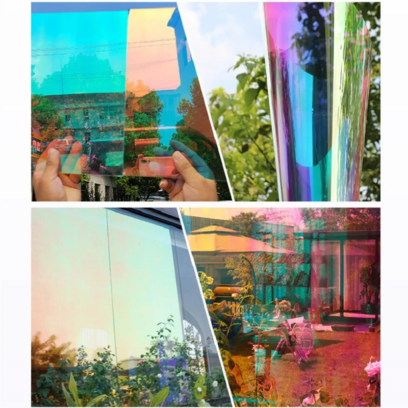 

Sunice 1.38x5m Building Chameleon Window Tint Film Rainbow Effect Privacy solar tint Sun Shade Self-Adhesive Glass Vinyl