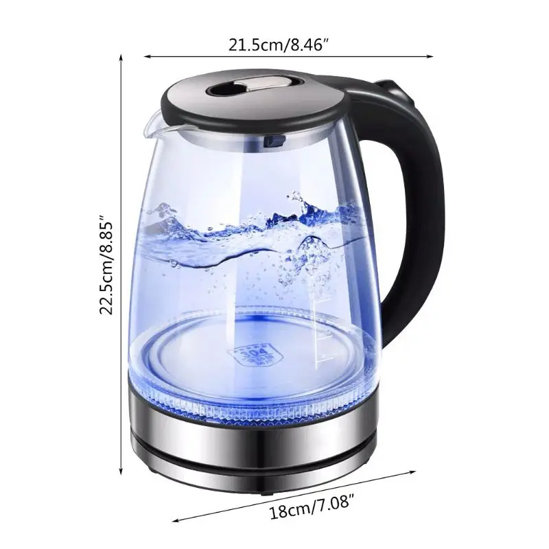 

Automatic Electric Kettle Glass Tea Bottle 1500W High Power Fast Boiling Auto Shut-off and Boil Dry Protection Safety