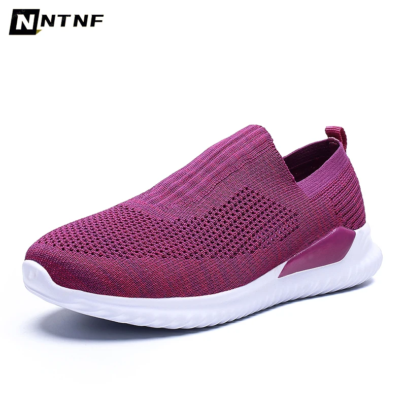 

Женские прогулочные туфли, женская уличная спортивная обувь, мужские сетчатые дышащие лоферы, мягкая обувь на плоской подошве для матери, п...