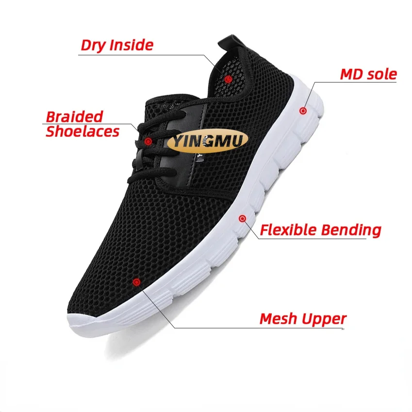 

2020 men's summer new casual shoes woman lightweight large size outdoor sports shoes Beach shoes couple mesh Size35-48