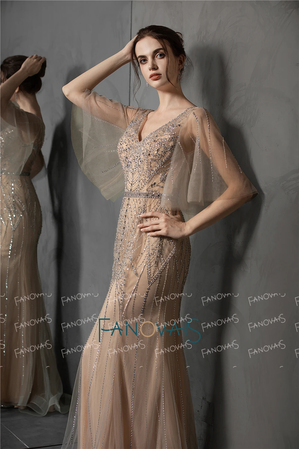 Элегантные вечерние платья Русалочки 2020 вечернее платье ручной работы с бисером