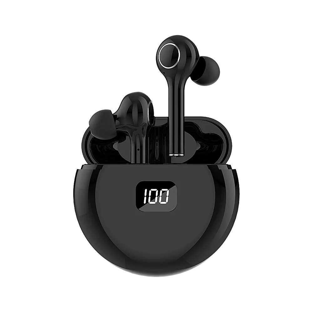 

!ACCEZZ Wireless Bluetooth 5.0 Earphone TWS Sports Noise Canceling Earphone With Mic Touch Control Battery LED Display Earpieces