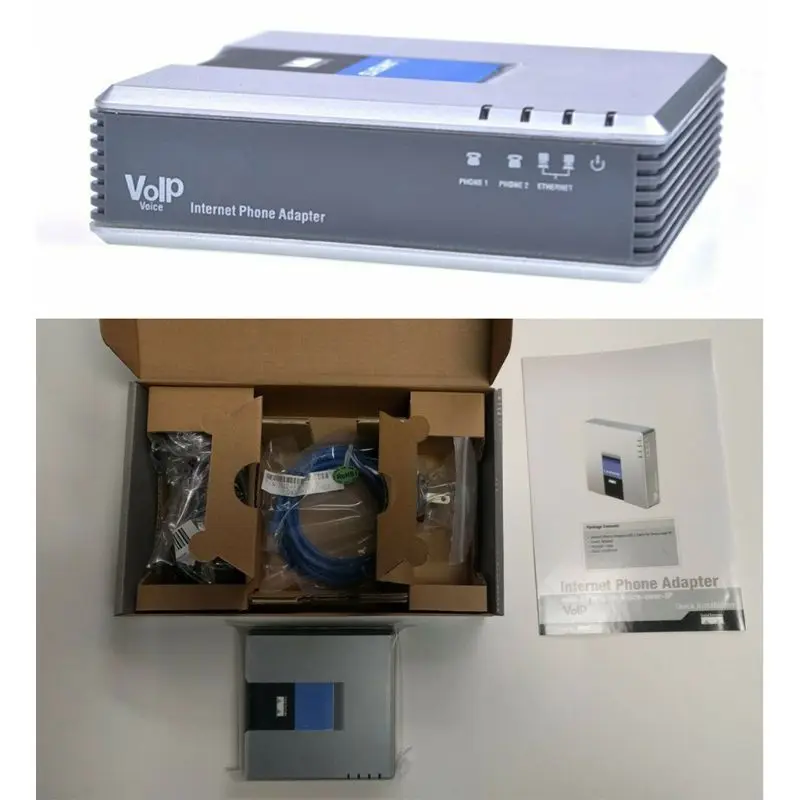 1 компл. VOIP шлюз 2 SIP порты V2 протокол интернет-телефона речевой адаптер с сетевым
