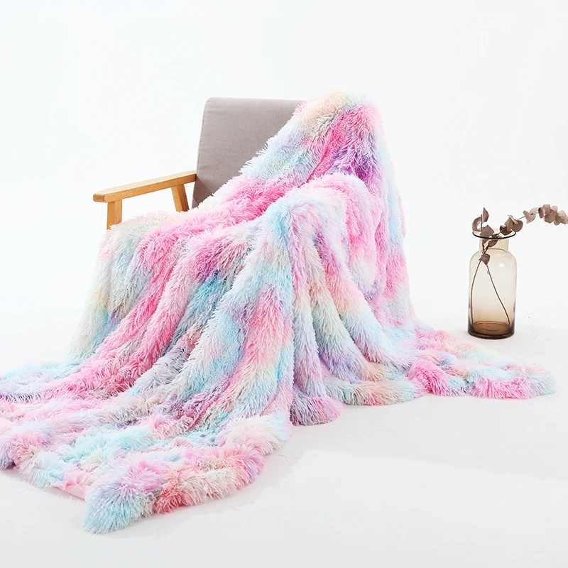 

Super Soft Long Faux Fur Coral Fleece Blanket Warm Elegant Cozy With Fluffy Sherpa Throw Blanket Bed Sofa Blankets Gift