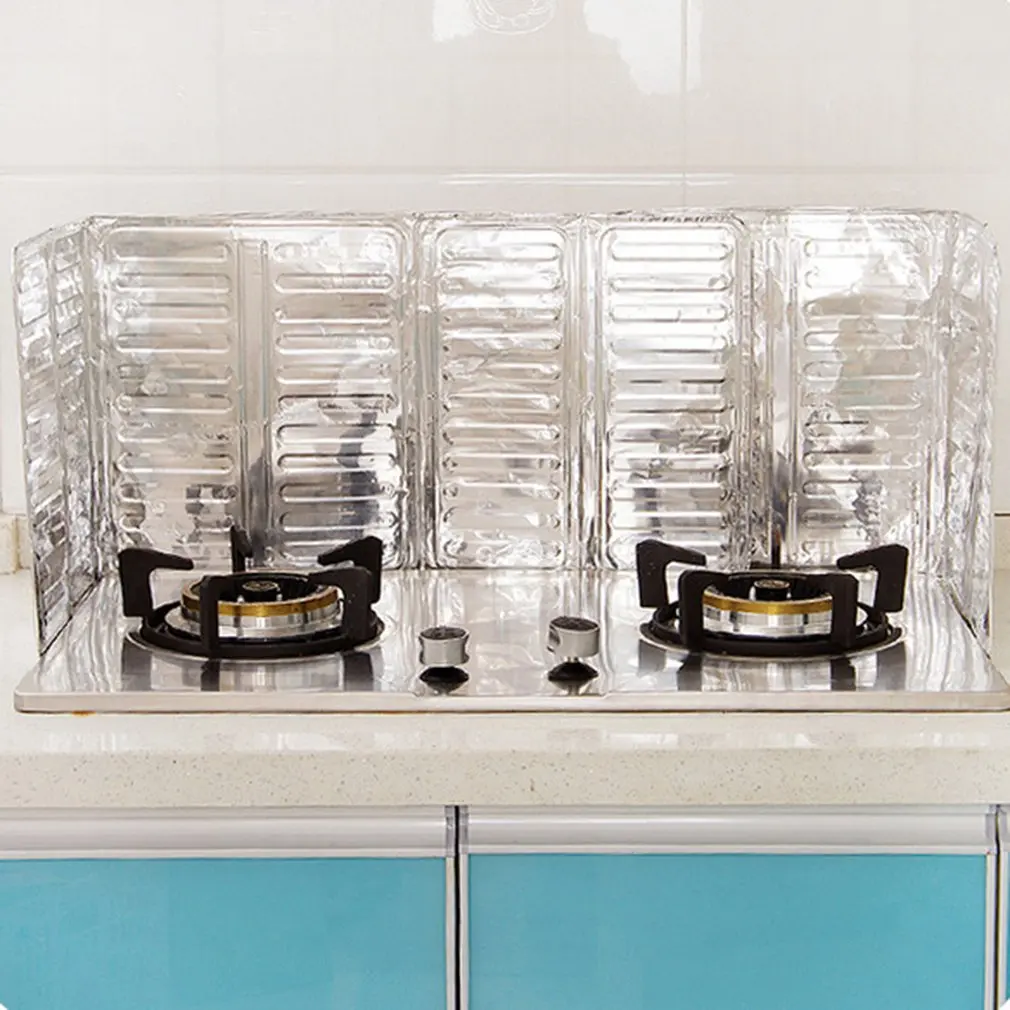 

Kitchen gas cooktop oil deflector aluminum foil heat insulator stir-fry heat insulator oil barrier oil