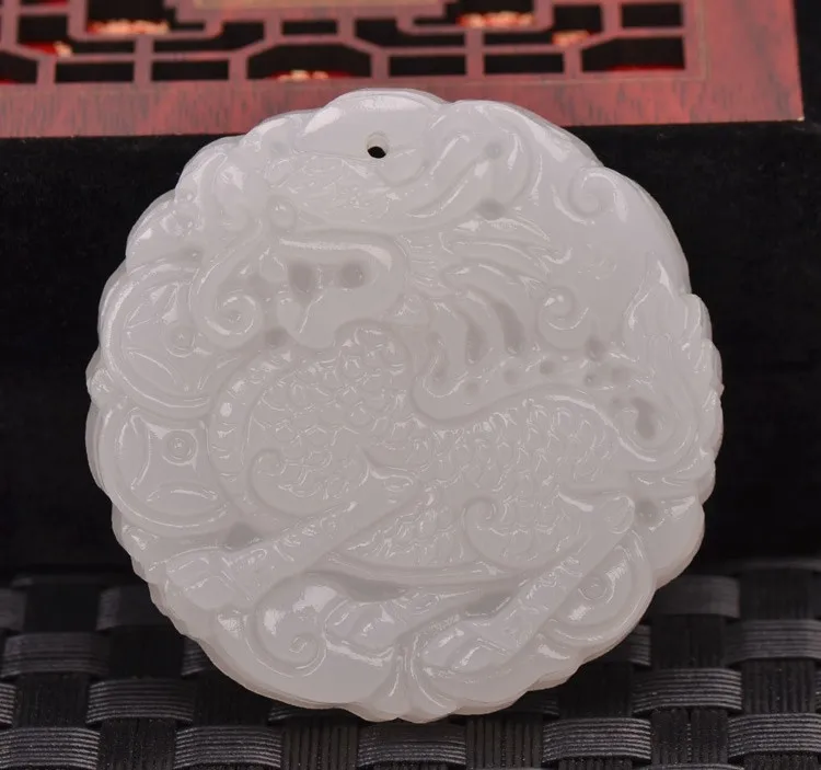 Натуральное белое нефритовое ожерелье с подвеской Килин, ювелирные изделия, китайская мода, ручная резьба, расслабление и исцеление, подарок для женщин и мужчин, удача, бесплатная веревка.