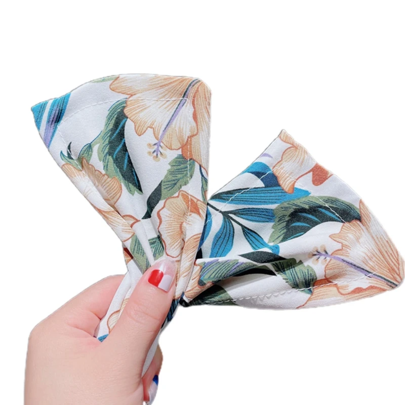 

Французская заколка-пучок Deft, многоцветная повязка на голову с цветочным узором, модная многоразовая заколка