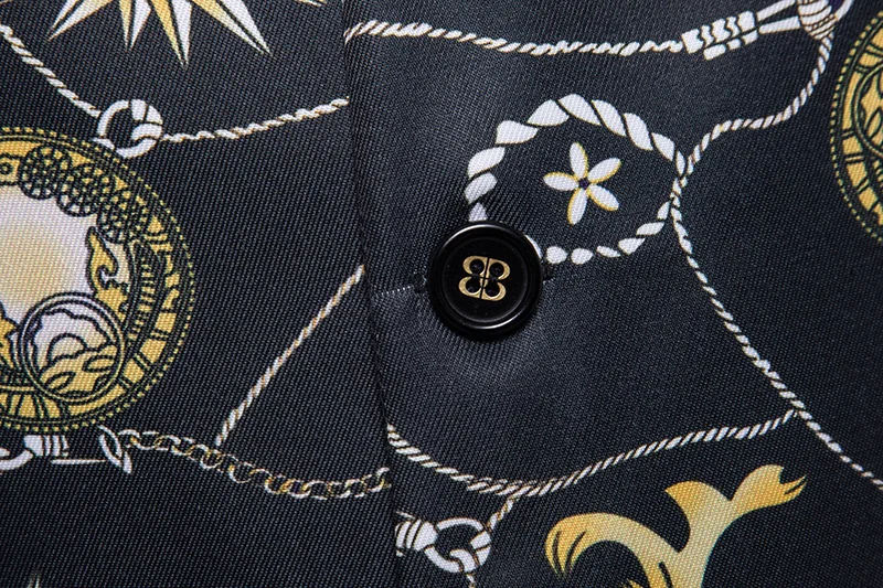 

Free Shipping Autumn And Winter New Casual Fashion Men's Vest 3D European Code Large Pattern Printing Single-breasted Wedding