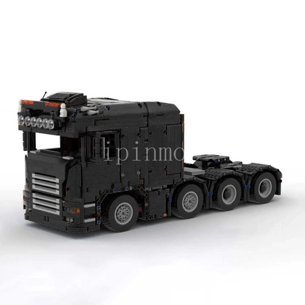 

MOC Scania 6x8 Truck Four-channel Lithium Battery Remote Control 3262 Static Model Compatible with Lego Blocks