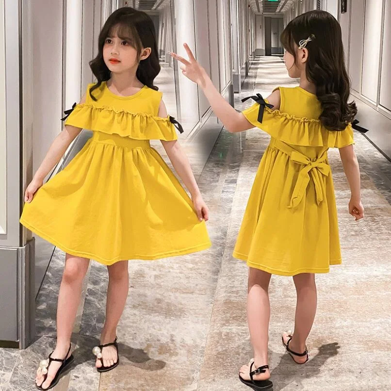 Платье для девочек летнее пляжное платье сарафан 2020 одежда малышей подростков