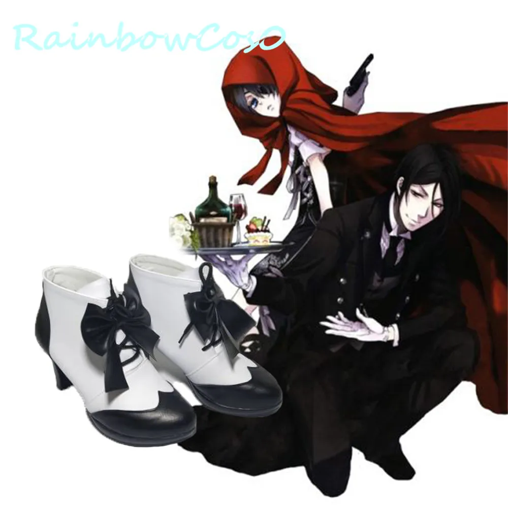 Обувь для косплея RainbowCos0 черный Батлер небесно фантастические сапоги аниме