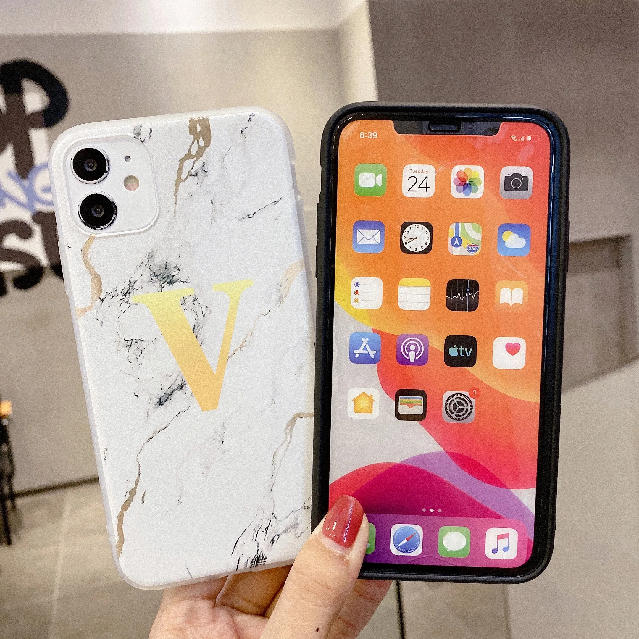 

Fashion Simple Label Letter Marble Silicone Cover for Galaxy J2 Prime J5 Prime J7 Prime J4 Plus J6 Plus M11 M31 A01 A11 A31 A41