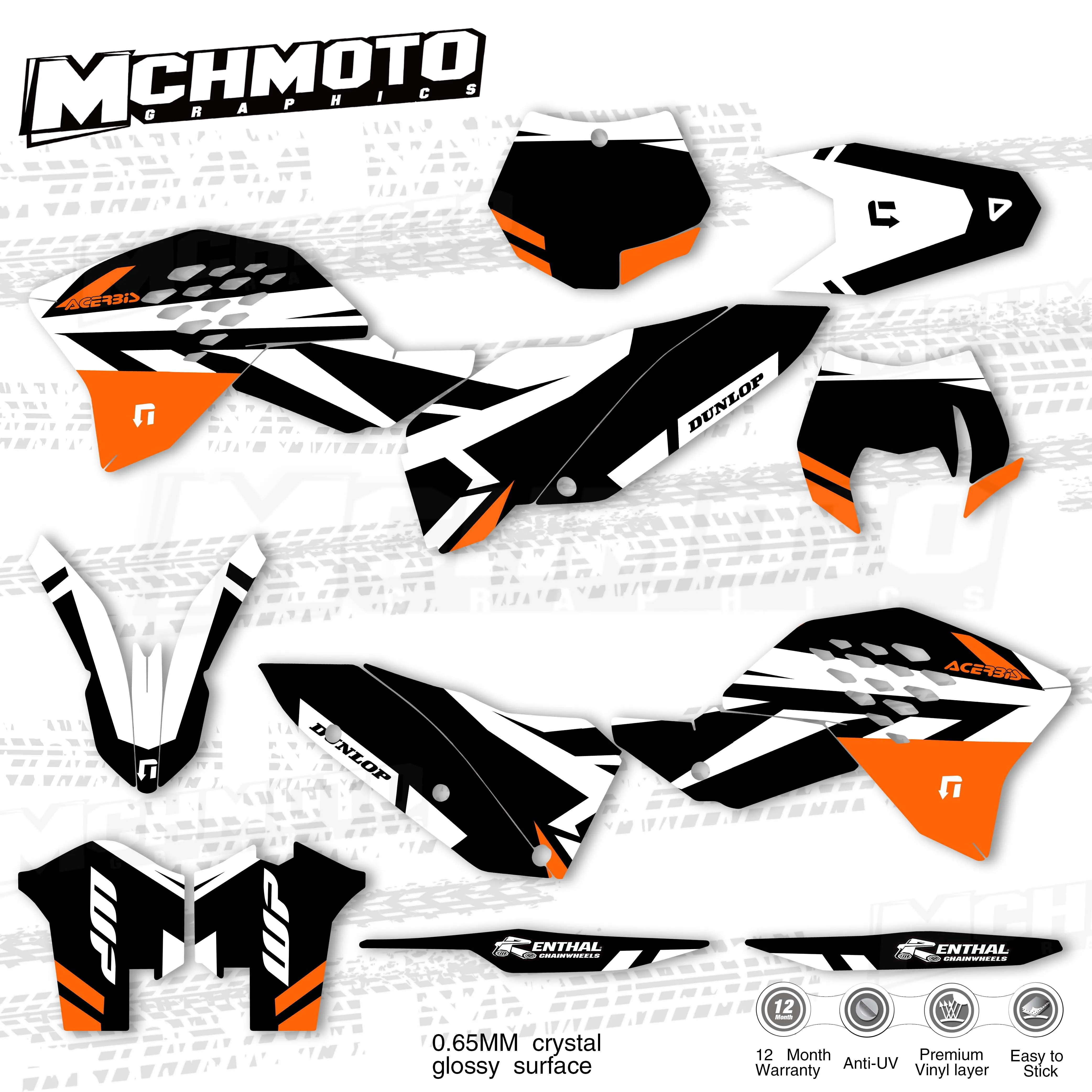 MCHMFG для KTM EXC F 125 250 300 450 530 2008 2009 2010 2011 полностью графические Наклейки на заднюю