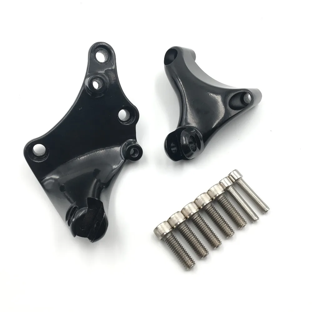 Черные мотоциклетные кронштейны для пассажирских ножек Harley XL883 1200 Sportster 2014 2017 2015