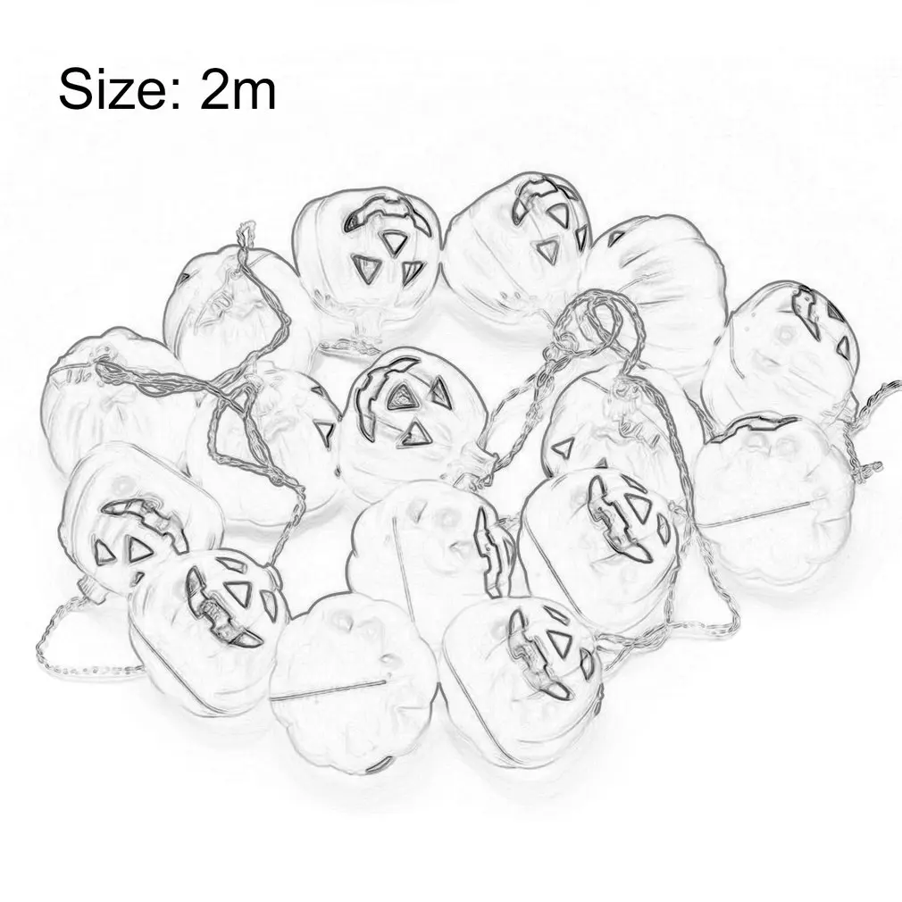 

Jack-o-lanterns Pumpkin Battery Operated For Halloween Party Christmas Decoration Waterproof LED String Lights Flashlight