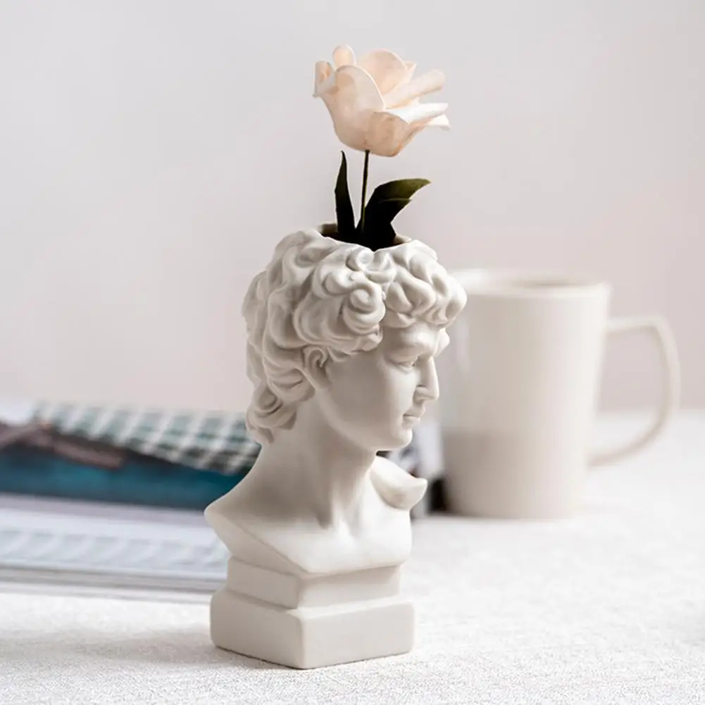 Статуя Давида Цветочная ваза белая керамическая римская скульптура