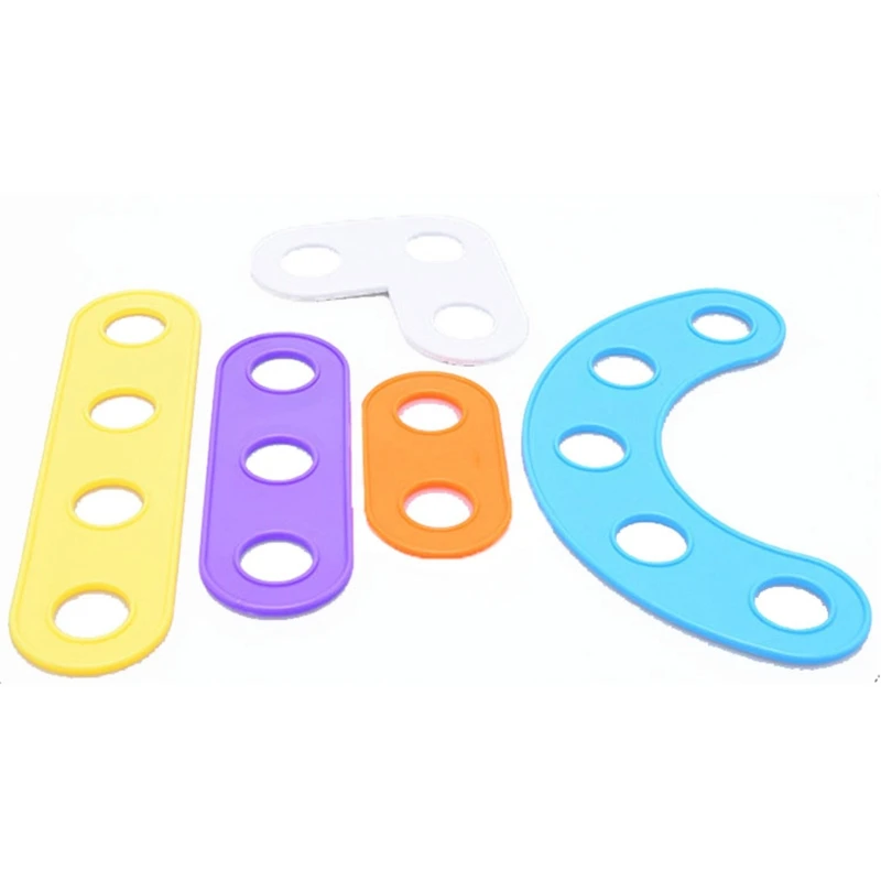 

24 Pair and 5 Nail Board Screw Building Blocks Plastic Insert Blocks Nut Shape Toys For Children Educational Toys Scale Models