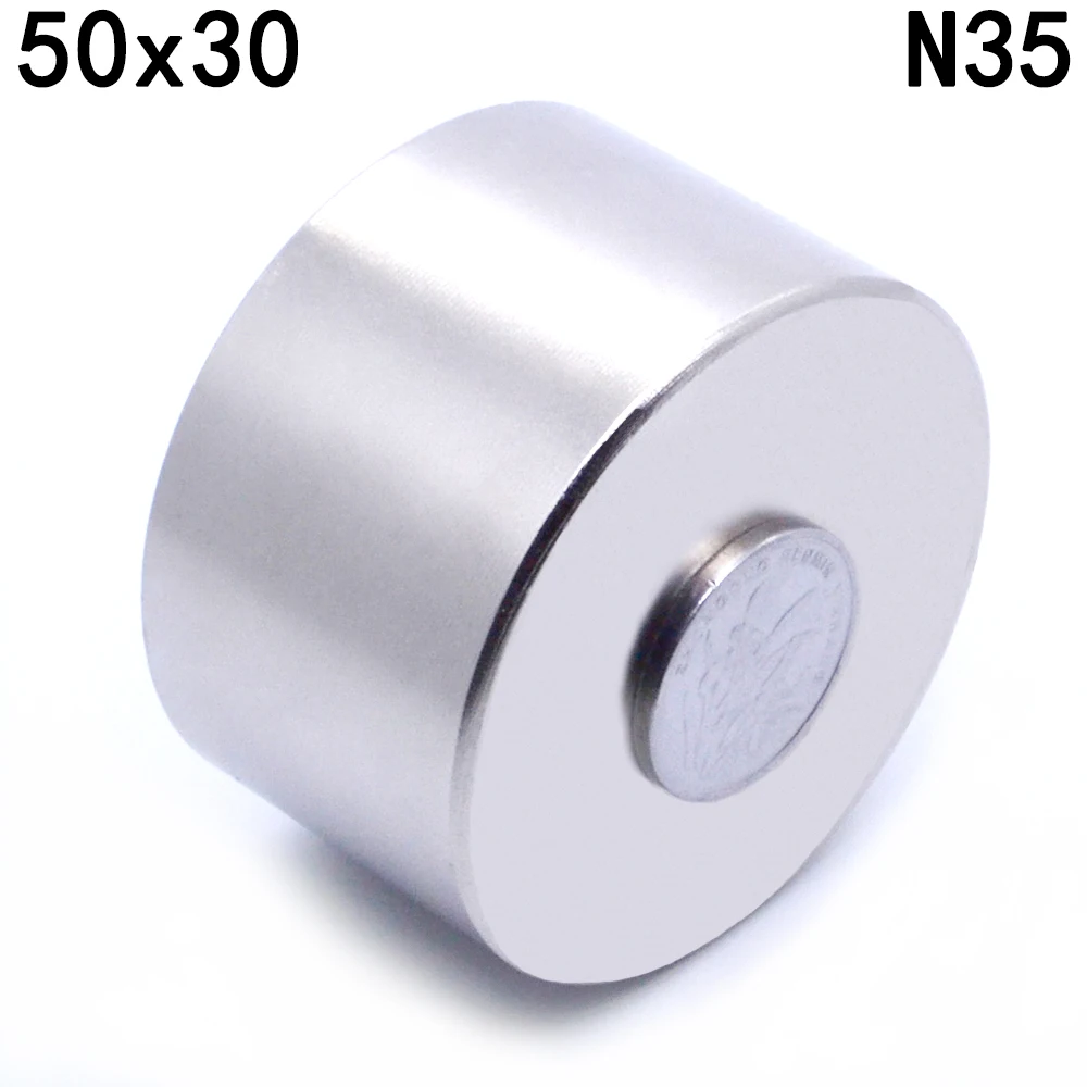 

N52 50x30mm Neodymium Magnet Iman Strong Powerful Round Magnets Rare Earth Imanes Strongest Magnetic Slow Down Water Gas Meter