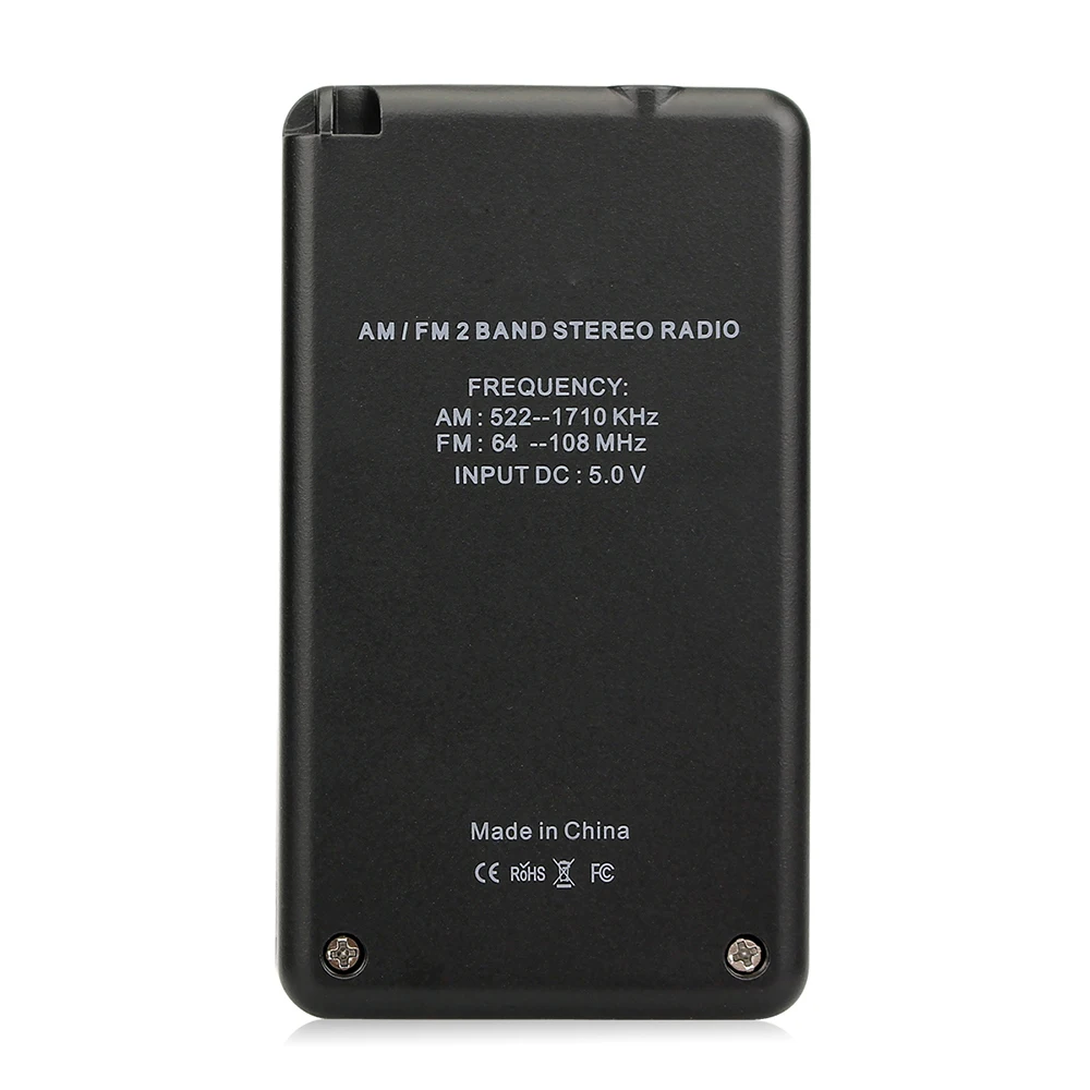 HanRongDa портативное радио AM FM цифровое 2 диапазона стерео приемник карманное с