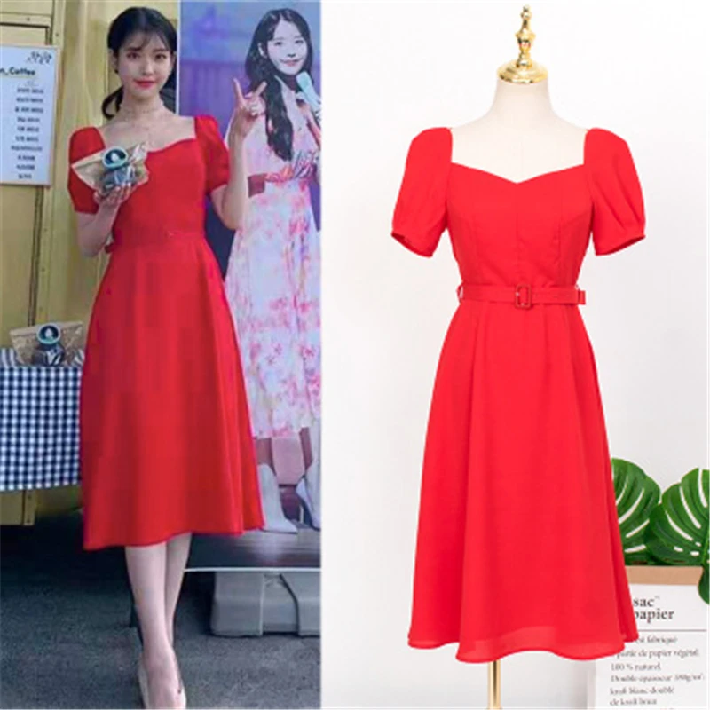 Красное платье с поясом для женщин беременных в отеле дель Луна аналогичное