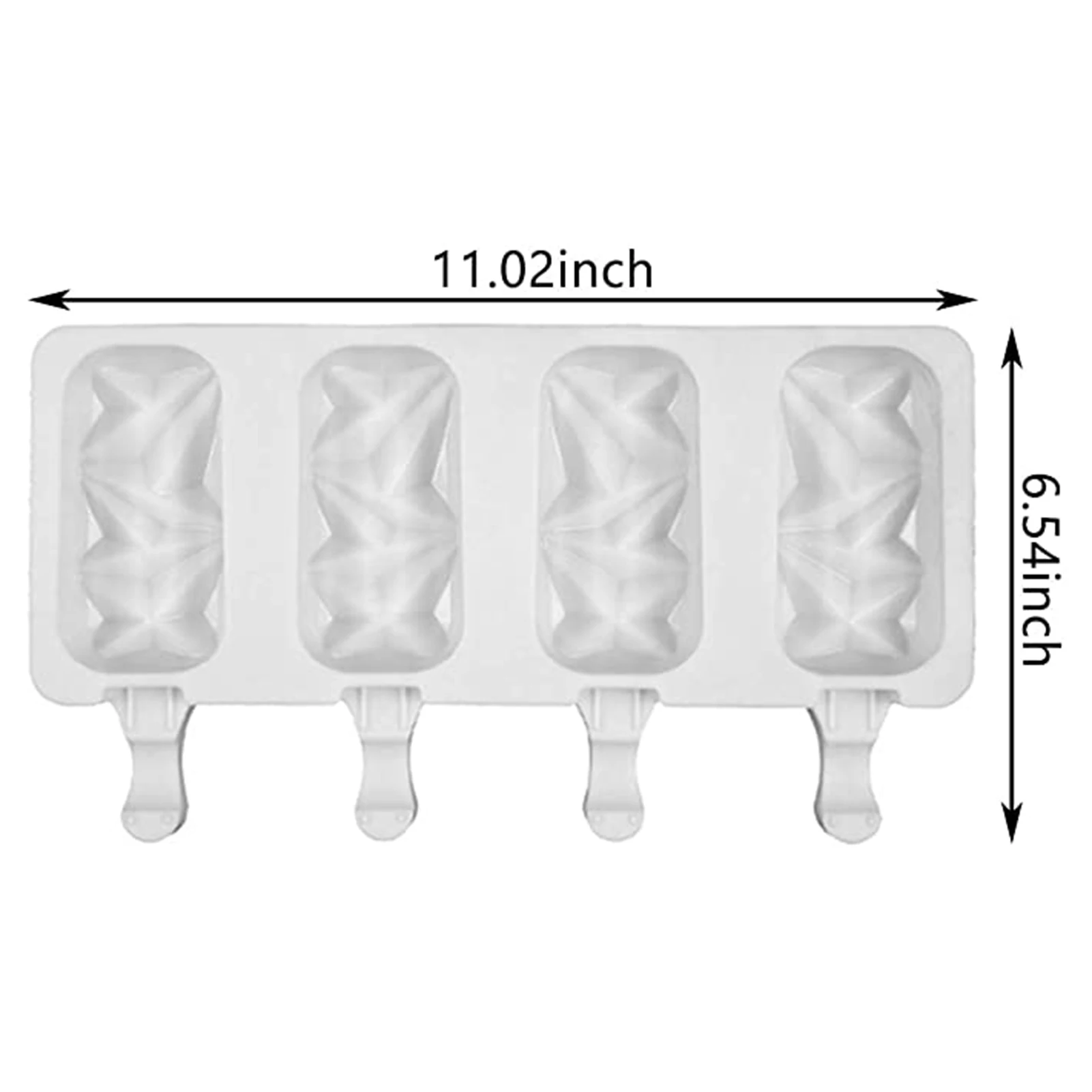 

4 Cavities Homemade Ice Cream Silicone Mold Easy Make Popsicles Molds for Kid Adult DIY Ice Cream MDJ998