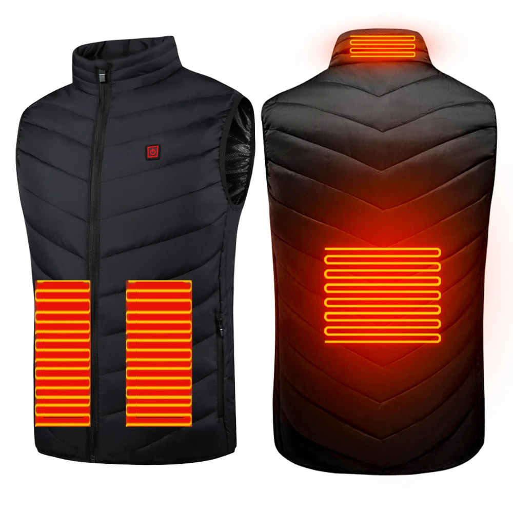 4 местный умный жилет с подогревом от USB зимний очень теплый уличный куртка для