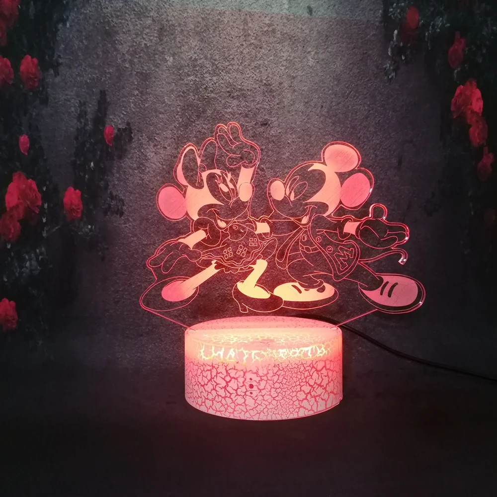 Скандинавский креативный мультяшный стиль USB штекер 3D ночник светодиодный на