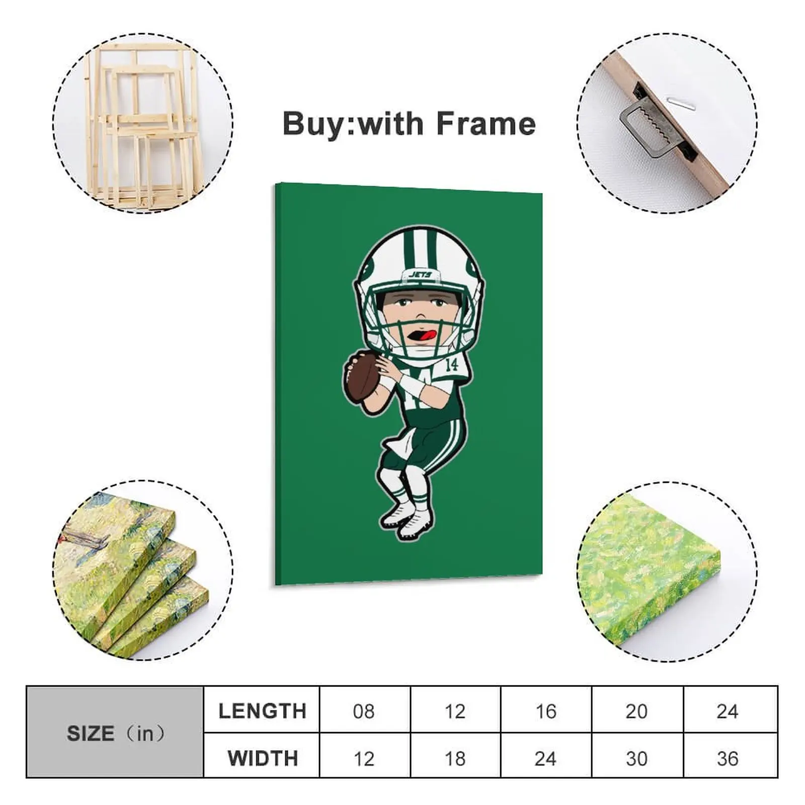 

Decor 14 Sam Darnold Sam Da Print Painting Canvas Hang A Picture for Living Room Wall Room Posters With Frame Modern Home