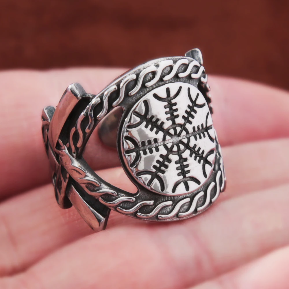 Новые открытые искусственные украшения из нержавеющей стали в стиле викингов