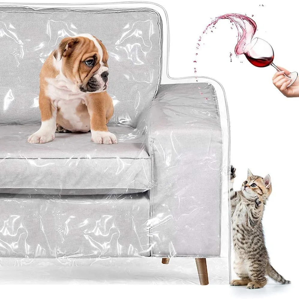 Пластиковый чехол на диван для домашних животных и кошек, защита от  царапин, чехол для дивана, чехол для хранения подушки | AliExpress