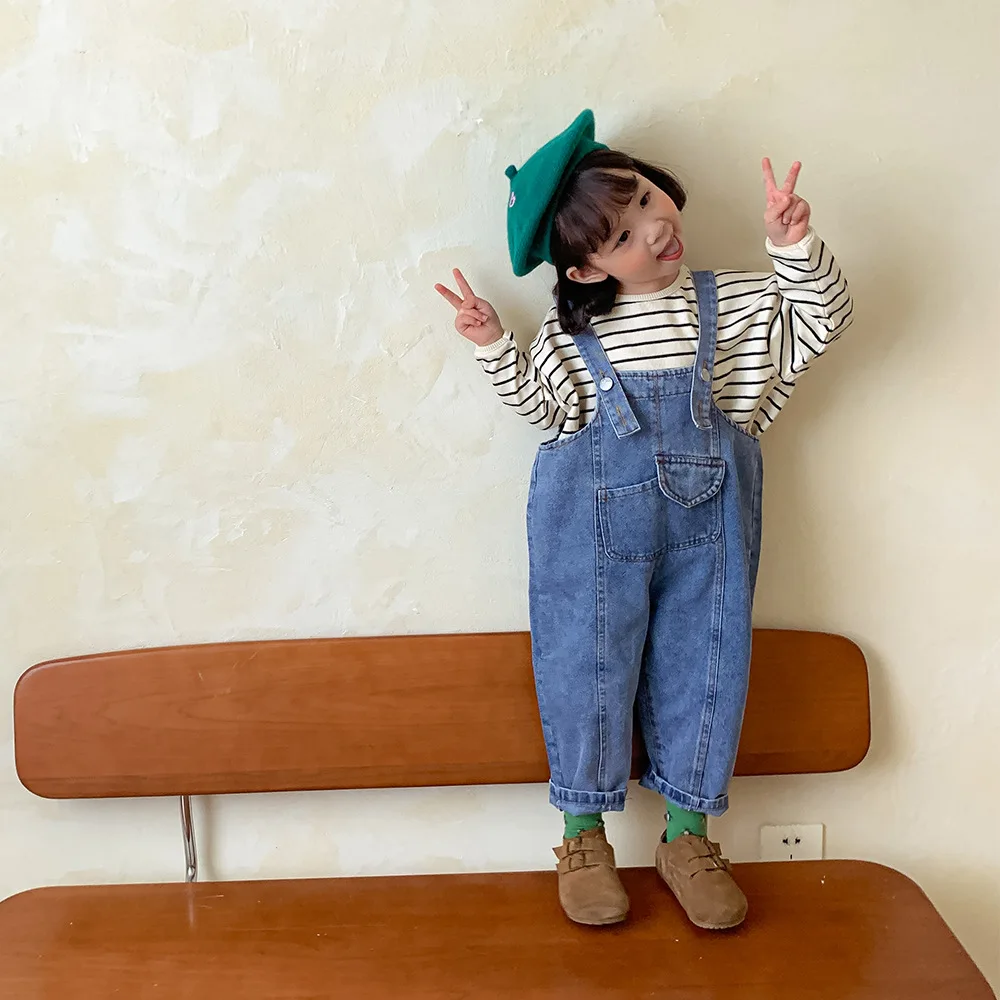 

Комбинезон детский свободного покроя, штаны для мальчиков и девочек, Повседневный, на осень/весну