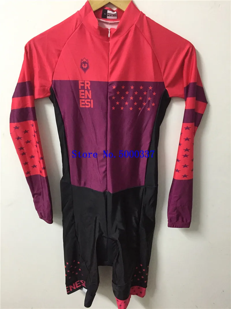 2019 Pro Team триатлон костюм женский с длинным рукавом Велоспорт Джерси Skinsuit