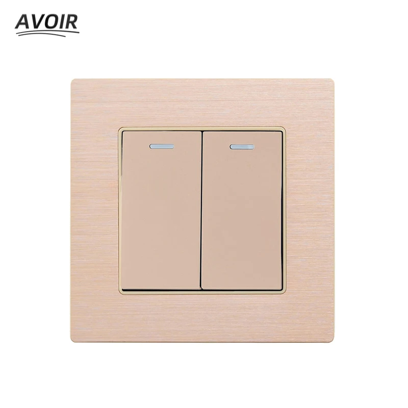 Atlectric 1 2 3 4 Gang Way On/OFF Button Control Switch Wall Lamp Aluminum Panel | Обустройство дома