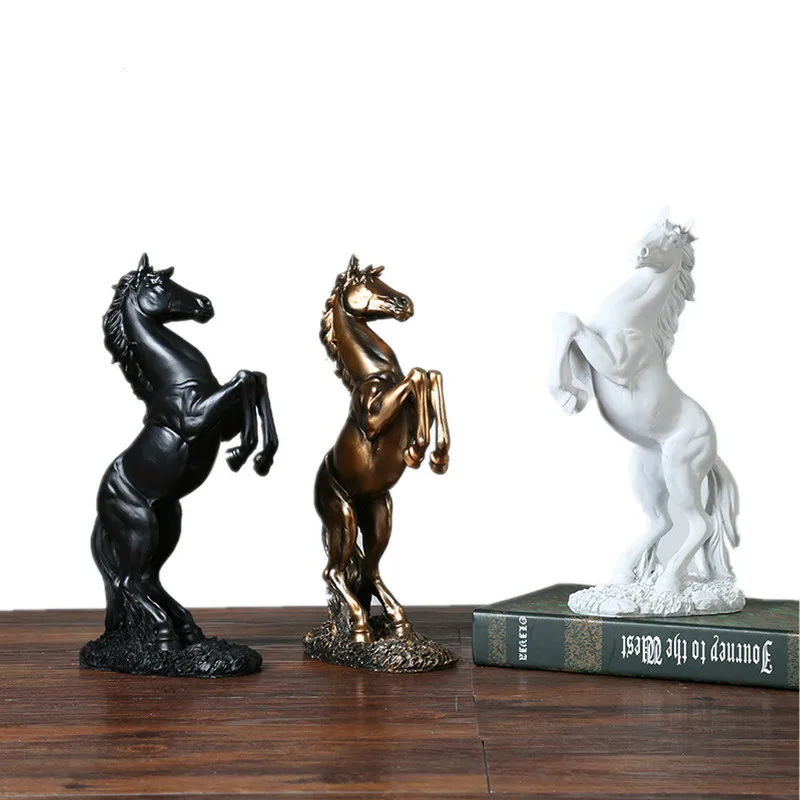 

Resin Crafts Horse Statue Home Decoration Accessories Ornaments Statue&Sculpture Window Display Gift Horse Ornaments Decoration