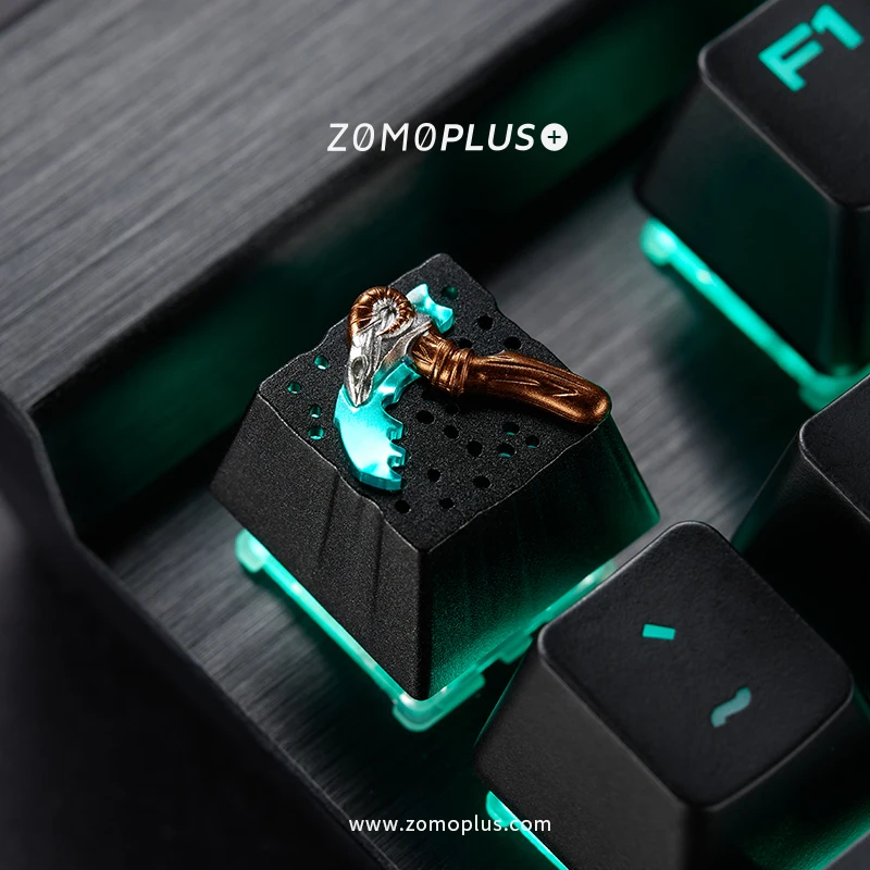 Колпачок для клавиш с цинковым покрытием ZOMO PLUS из алюминиевого сплава с подсветкой для механической клавиатуры Guinsoos Scythe Of Vyse, стереоскопический рельефный колпачок для клавиш