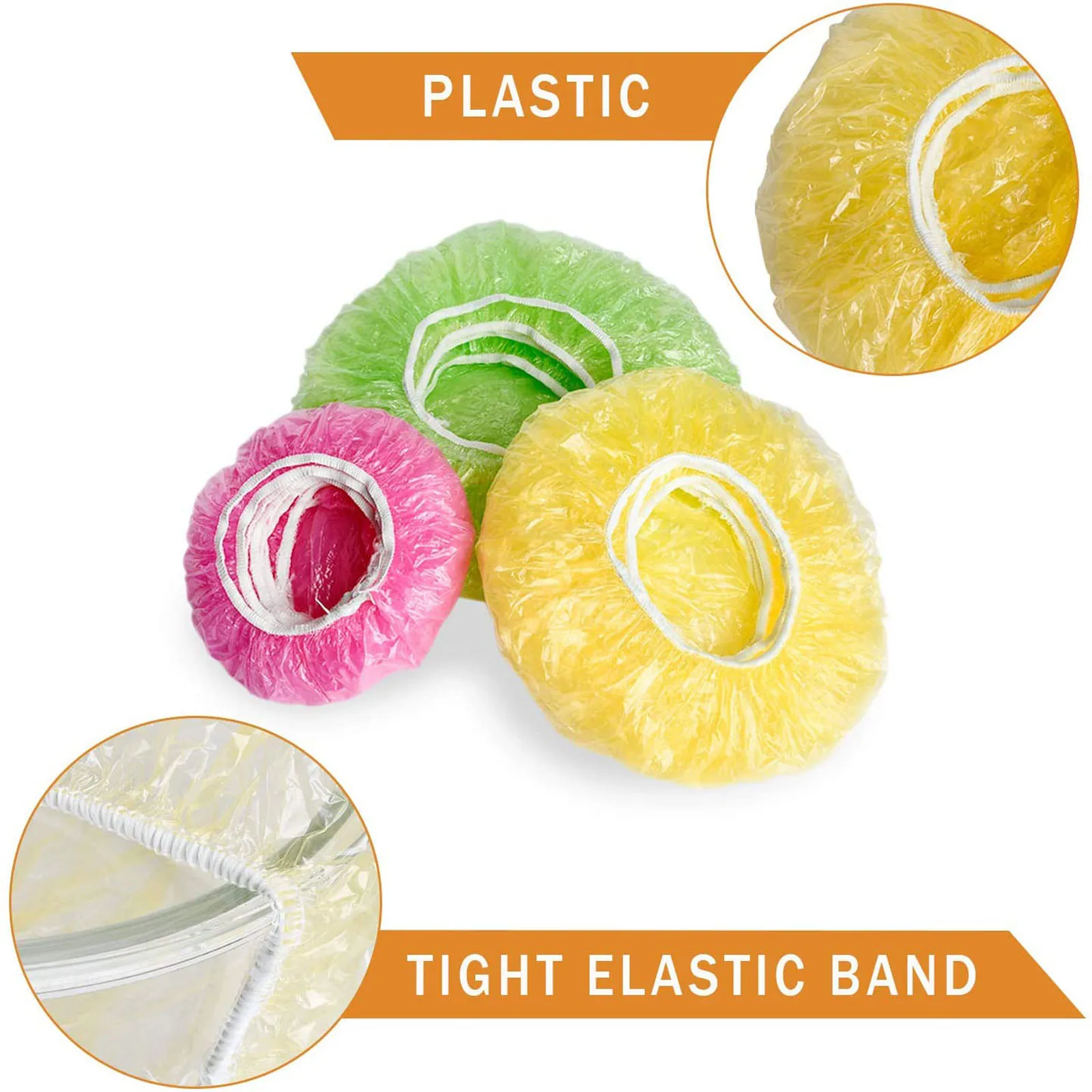 150pc Reusable Food Cover Fresh Keeping Bags Elastic Stretch Adjustable Bowl Lids Universal Kitchen Wrap Seal Caps Plastic | Дом и сад