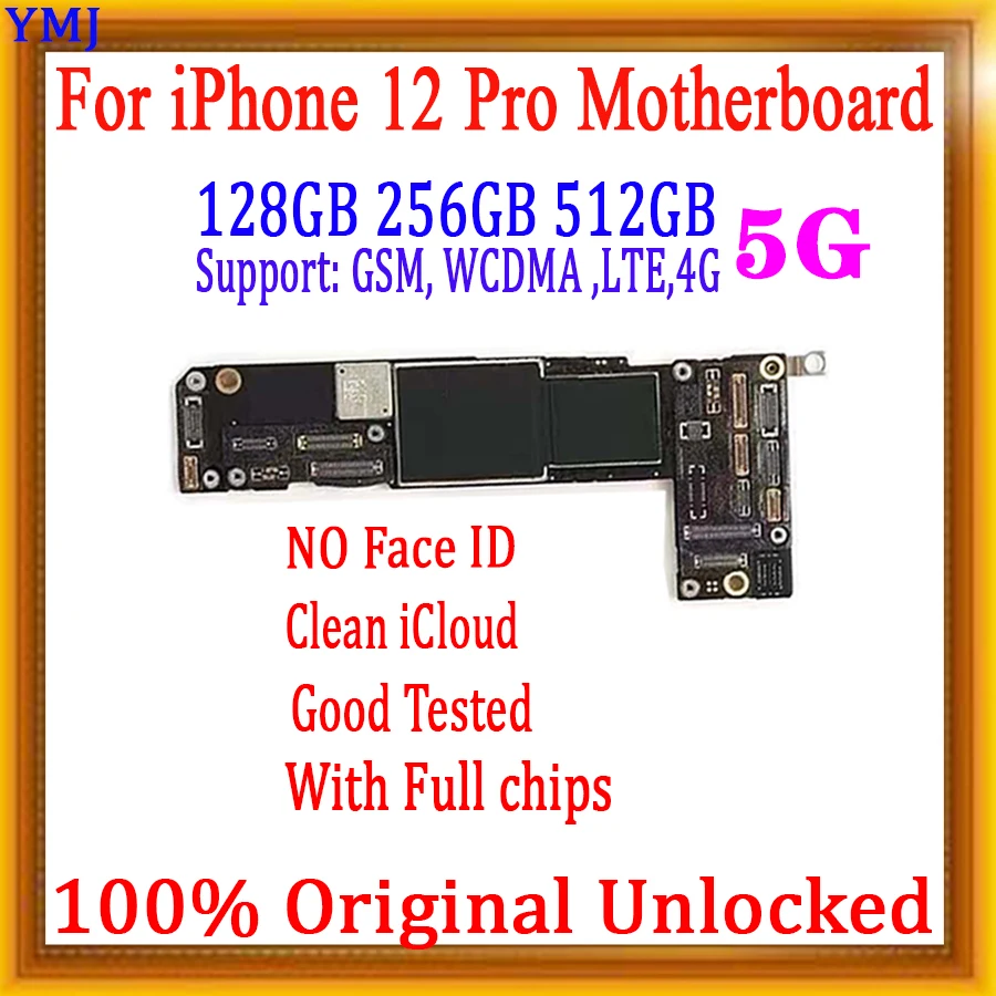 

Материнская плата Clean iCloud, оригинальная материнская плата, Полная работа, для iPhone 12 Pro, 4G Lte GSM, стандартная материнская плата с поддержкой обн...