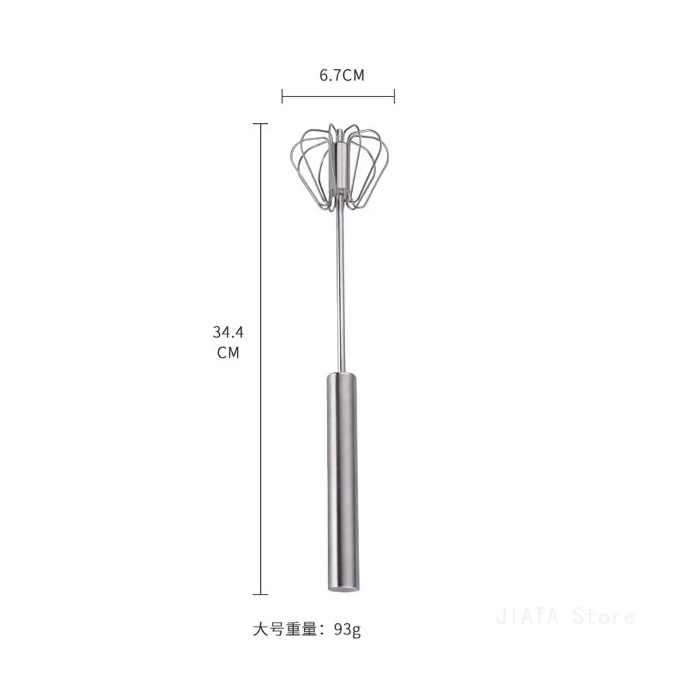

Stainless Steel Hand Pressure Rotating Semi-Automatic Mixer Coffee Milk Mixing Eggbeater Handheld Mixer Kitchen Cooking Tools