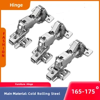 1pc cold rolled steel cabinet large angle hinge hydraulic damp buffer furniture 165 degree door hinges soft close cupboard gemel