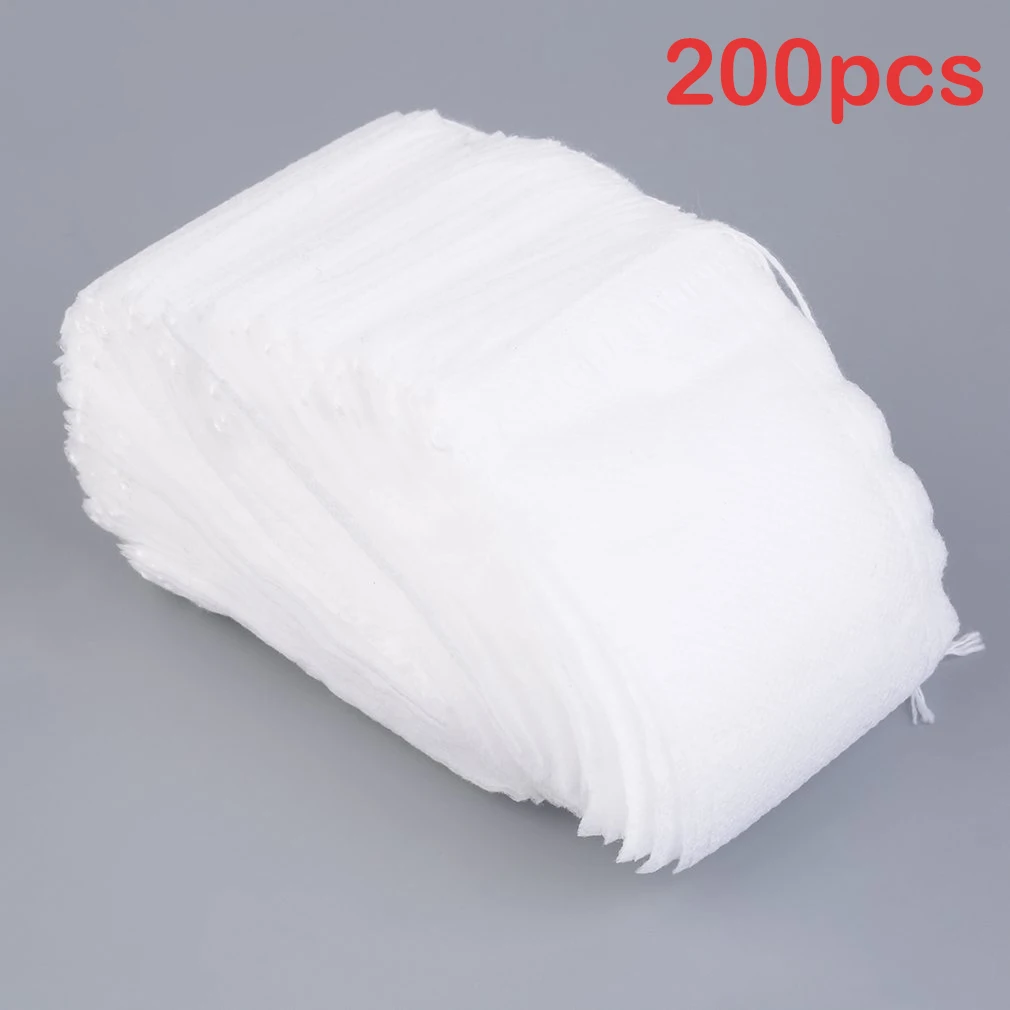 

200 Disposable Tea Bag Filter Bags, Tea Infuser Filter Bags, Silk Tea Bags With String Heal Seal Filter Paper for Herb Loose Tea