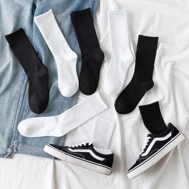

Ladies Cotton Socks New Korean Style Trendy Ladies Socks Soft and Breathable Summer and Winter Women's Socks