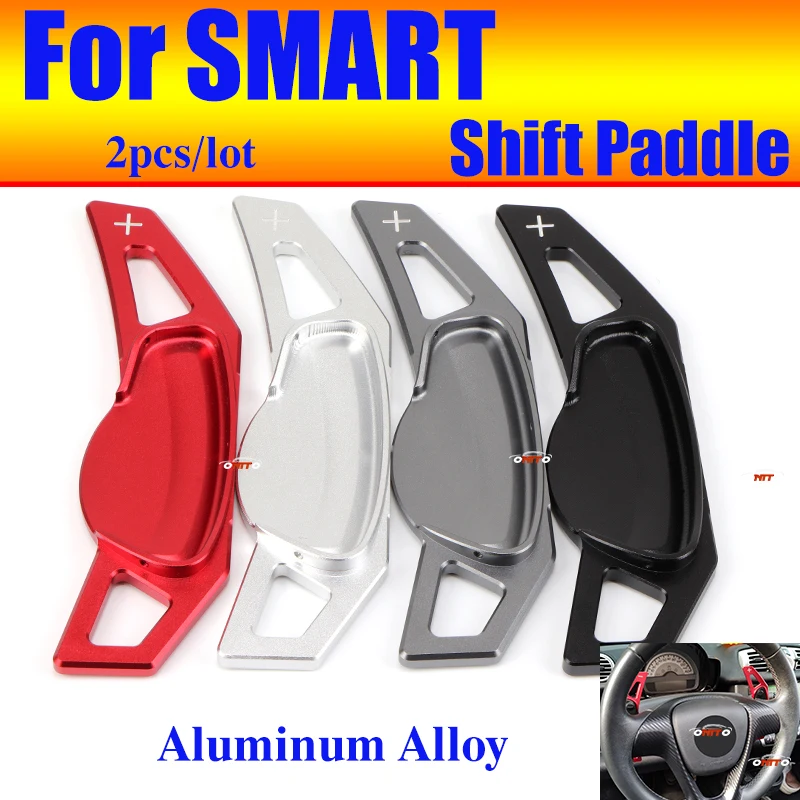 

Car Interior Accessory Shift Paddle Aluminum alloy Extension Shifter 2pcs/lot Fit For SMART FORTWO 2009-2017 FORFOUR 2015-2017