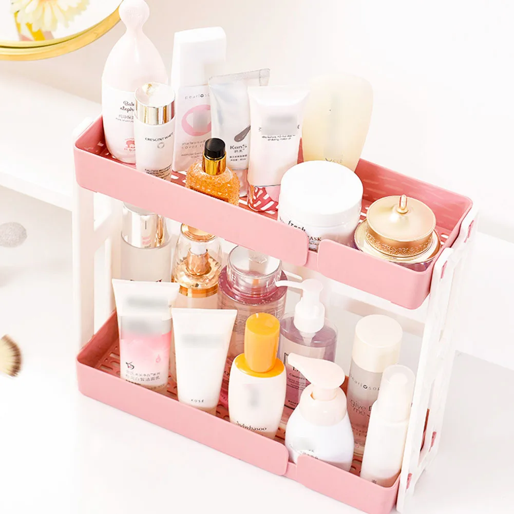 

Household Kitchen Seasoning Shelves Desktop Double-Layer Spice Storage Rack Layered Bathroom Kitchen Organizer Storage Holder