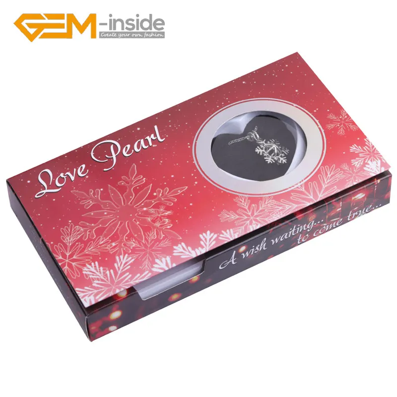 Натуральный пресноводный жемчуг Merry Christmas Wish Box набор колье Oyster DIY Ювелирные изделия вакуумная упаковка клетка любовь для женщин подарок 1 коробка - Окраска металла: Christmas Snow